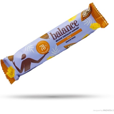BALANCE MLIEČNA ČOKOLÁDA belgická so sladidlom zo stévie 35 g