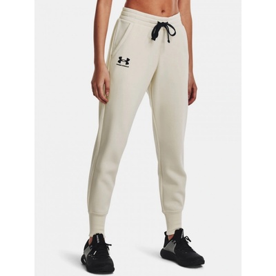 Under Armour dámské tepláky Rival Fleece Joggers krémové