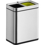 EKO-Europe Кош за разделно събиране на отпадъци EKO LAGUNA SLIM отворен (2 х 10 л) - хром мат (EKO 908720 - Mat RVS)
