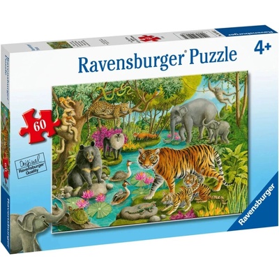RAVENSBURGER Zvířata z džungle 60 dielov