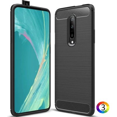 OnePlus 7 Удароустойчив Carbon Fiber Калъф и Протектор