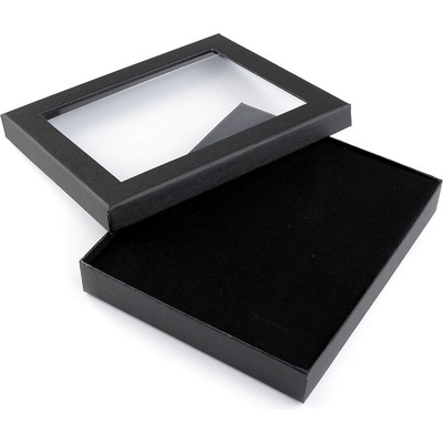 Prima-obchod Krabička s průhledem polstrovaná 16x19 cm, barva 1 černá