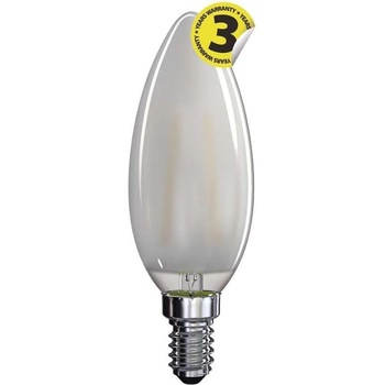 Emos LED žárovka Filament Candle matná A++ 4W E14 teplá bílá