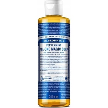 Dr. Bronner's tekuté univerzálne bio mydlo ALL-ONE Peppermint 236 ml