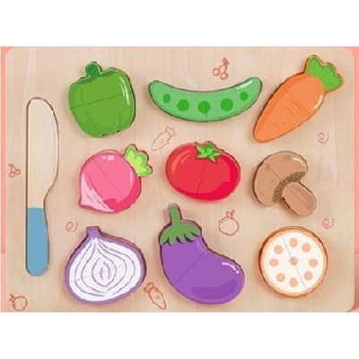 Raya Toys Sh30175 Дървен пъзел Зеленчуци за рязане (sh30175)