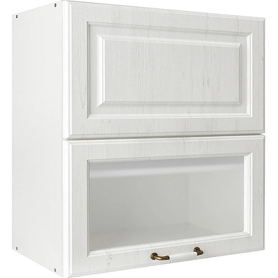 Matis Кухненски шкаф горен с две повдигащи врати rustic vh80 бял