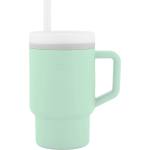 Infantino Силиконова чаша със сламка Infantino - 270 ml, мента (IN308043)