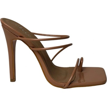Chic Сандали Chic Women's Square Toe Loop Strap Flat Sandal - Mocha