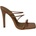 Chic Сандали Chic Women's Square Toe Loop Strap Flat Sandal - Mocha