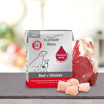 Platinum Natural Menu Adult Beef & Chicken 12 x 185 g