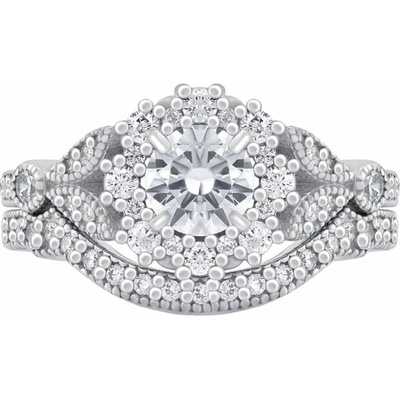 Eppi Vintage set prstenů ze zlata vykládaného diamanty Jill RE31657