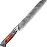 HARAHU Дамаски кухненски нож YA-37553 - Bread / Червен / Сив KP37553