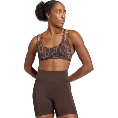 ADIDAS Спортен сутиен Optime Leopard Strappy