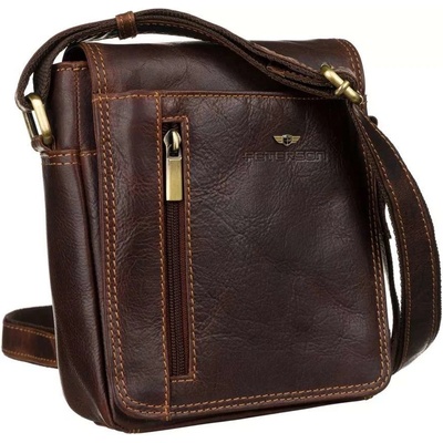 Peterson pánská kožená taška přes rameno PTN TB-7032 BROWN