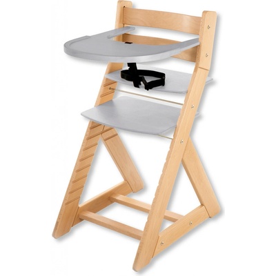 Hajdalánek Rostoucí židle Ela velký pultík buk / světle šedá