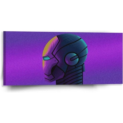 Sablio Obraz Iron Man Helma na fialové - 110x50 cm