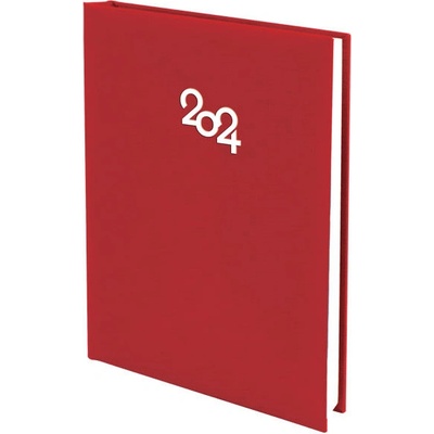 Бележник с дати А5 книговинил 168 листа Червен (2011016-07-42013)