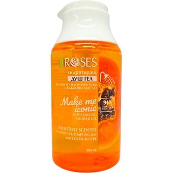 Natura of agiva roses душ гел, Хидратиращ, Помпа, 300мл, Какаово масло