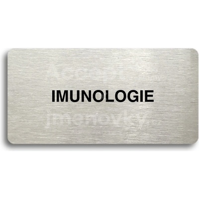 ACCEPT Piktogram IMUNOLOGIE - stříbrná tabulka - černý tisk bez rámečku