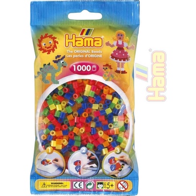 HAMA Korálky dětské zažehlovací neonové set 1000ks v sáčku midi plast 88800330