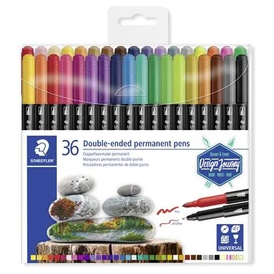 STAEDTLER Комплект маркери за алкохол, 0, 5/3, 0 мм, с два края, staedtler "3187", 36 различни цвята 3187 tb36 (3187 tb36)