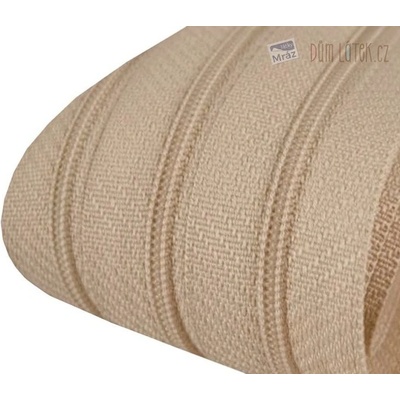 Zip spirálový hnědý, metráž – Zboží Dáma