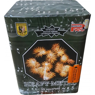 PyroMoravia Ohňostroj Heavy Metal baterie 25 ran PM2331-I