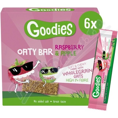 Goodies ovesné tyčinky malina a jablko 138 g 6 x 23 g