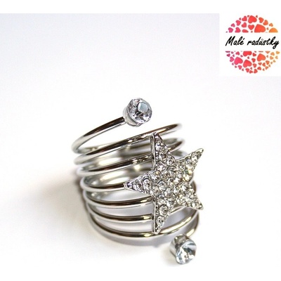 Prsten Fashion Jewerly Silver star 174