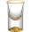 HARAHU Кристална чашка за ракия LU-35406 - Златен / 15ml KP35406