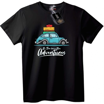 NOONEBRAND Тениска Приключенска Кола - 5XL, Black