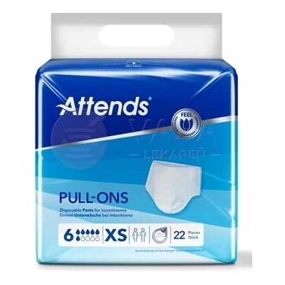 Attends Pull-Ons 6 XS Inkontinenčné nohavičky navliekacie 22 ks