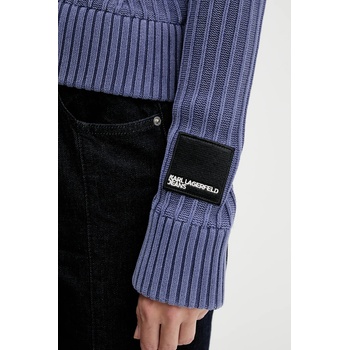 Karl Lagerfeld Jeans Памучна жилетка Karl Lagerfeld Jeans дамска в лилаво A4W18017 (A4W18017)