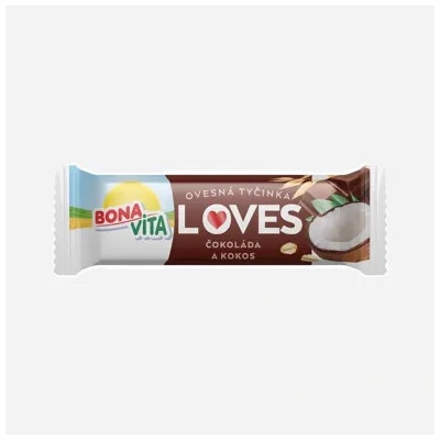 BonaVita Ovesná tyčinka Loves čokoláda a kokos 12 x 40 g