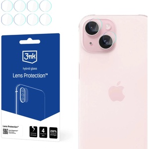 3mk Protection Протектор - Камера за iPhone 15 - 3mk - Защита на лещата (4 броя) - Прозрачен