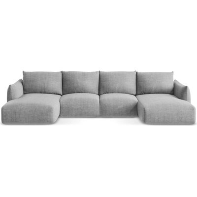 makamii Светлосив сгъваем ъглов диван (U форма) Leila - Makamii (LEILA_UF_43_P1_C8)
