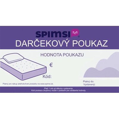 Darčekový poukaz SPIMSI - 100 €