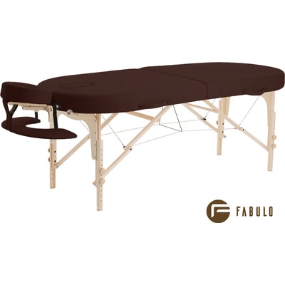 Fabulo Skladací masážny stôl GURU Oval Set Farba: čokoládová 192 x 76 cm 16,3 kg 3 farby