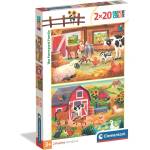 Clementoni - Puzzle 2x20 The Farmyard Family - 40 - 99 piese