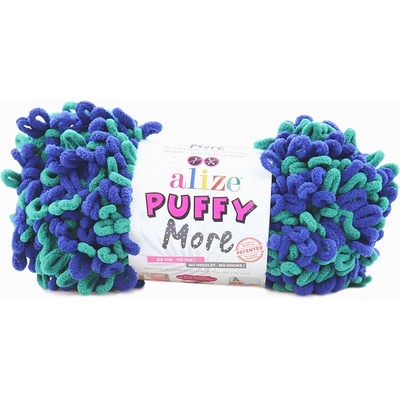 Alize příze Puffy More 6293 zelená a modrá