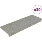 vidaXL Самозалепващи стелки за стълби вид сизал 30бр 65x21x4 см светлозелени (3365887)