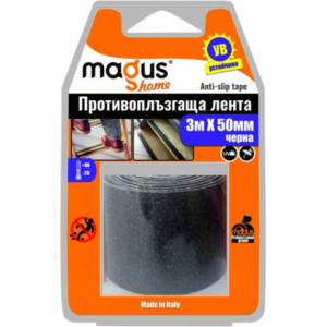  ЛЕНТА ПРОТИВОПЛЪЗГАЩА MAGUS 3м x 50мм ЧЕРНА (820001)