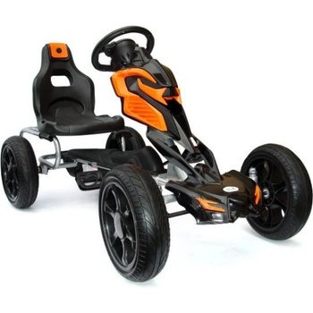 Go-kart Velká šlapací motorkára Scout oranžová EVA kola