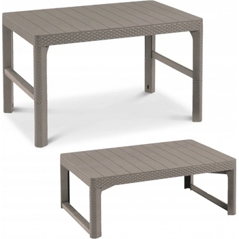 ALLIBERT LYON RATTAN TABLE cappuccino