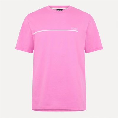 Boss Тениска Boss Mens BOSS Bodywear Short Sleeve Soft Knit T-Shirt (Stormfish) - Bright Pink 670