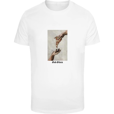 Mister Tee Тениска God Given Pizza Tee white XXLUB-MT1575-00220 - Тъмносив, размер 4XL