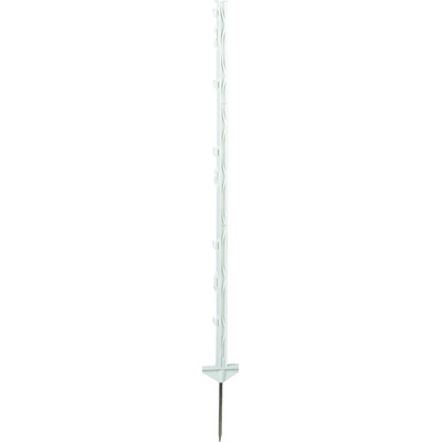 Tyčka pro elektrický ohradník STANDARD plast bílý 10 úchytů 90 cm