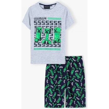 Chlapecké pyžamo Minecraft Creeper TNT tm. modrá