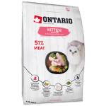 ONTARIO KITTEN CHICKEN DUCK cat food - суха храна за подрастващи котенца от 1 до 12 месеца с пилешко месо и пуйка 6, 5 кг, Чехия 213-10037