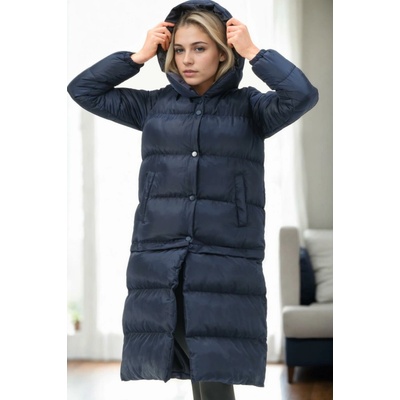 Dewberry Z6772 SHORTENABLE LADIES COAT-NAVY-1 modrá